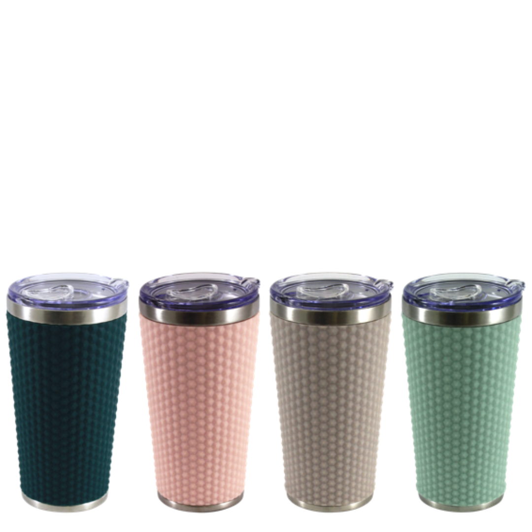 Green Canteen 40 oz. Double Wall Stainless Steel Purple/White Tumbler with Handle (2-Pack)